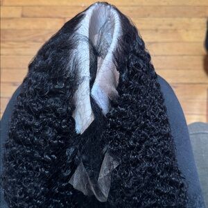 NEW 10" Deep Wave Lace Front Human Hair Wig Natural Black OBO Open to Offers